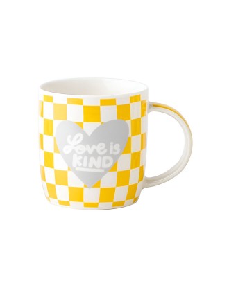 Cana din portelan, 350 ml, Love is kind - SIMONA'S COOKSHOP